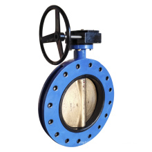 Double Flange Concentric Butterfly Valve with Gear Operator